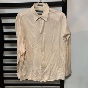 Perry Ellis Men's Beige Dress Shirt